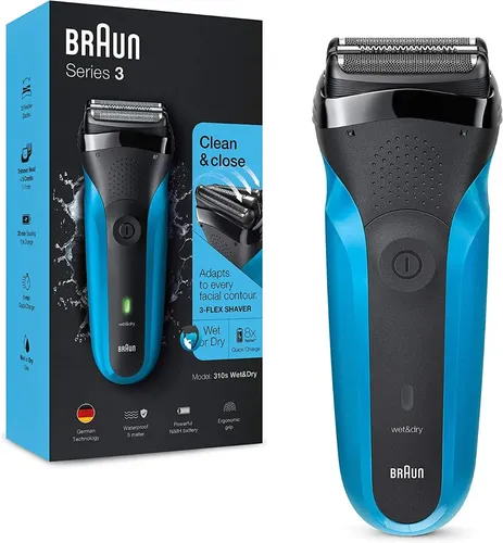 Máquina Afeitadora Braun Series 3 310s Negra Y Azul
