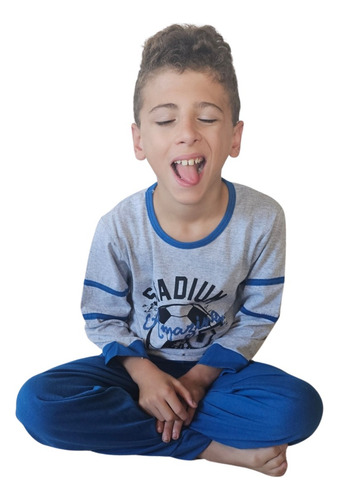 Pijama De Nene Niño Manga Larga Futbol Invierno Algodón