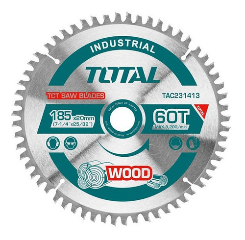 Disco De Sierra Tct 185mm (7-1/4 ) 60 Dientes Total - Ynter