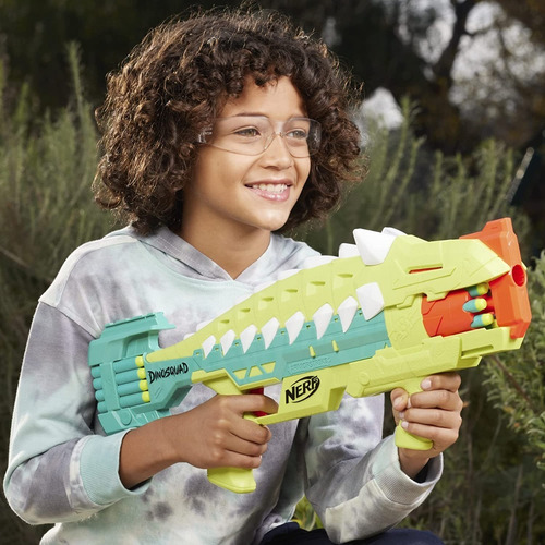 Pistola Nerf Dinosquad Dinosaurio Anklyosaurus 16 Dardos
