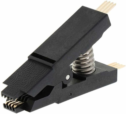 Chip Flash Sop8 Soic8 Ic Test Clip Negro Para Bios 24 2...