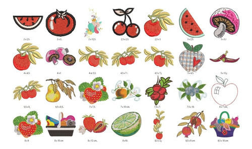 154 Diseños Matrices Maquina De Bordar Frutas Y Verduras
