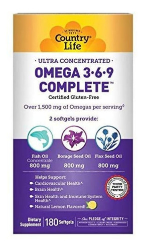 Omega 3-6-9 - Country Life - Unidad a $2849