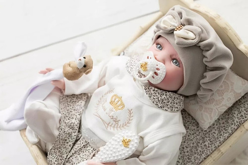 Imagem 2 de 5 de Bebe Reborn Realista 53cm Super Kit Princesa + Bolsa