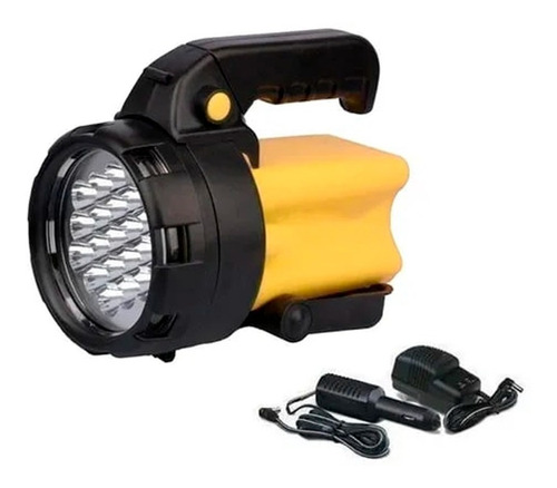 Linterna Led Recargable Busca Camino Amarilla