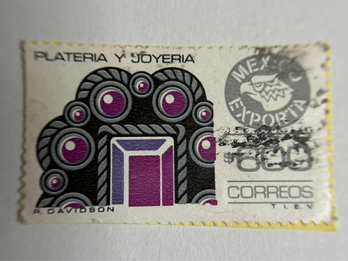 Sello Postal Mexico 1992 Plateria Y Joyeria 600 Pesos