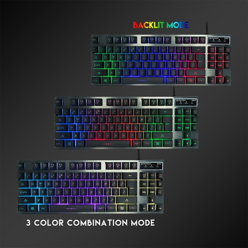 Teclado Gamer Fantech Figther K613 Tkl Ii Retroiluminado