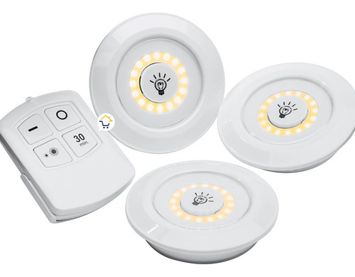 Lámpara Luces Led X3 Multiusos Control Remoto Tacto Cob