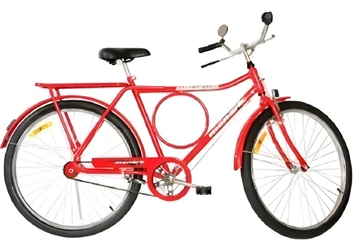 Bicicleta passeio masculina Monark Barra Circular FI R26 - vermel...