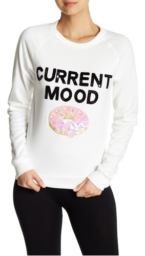 Sudadera Blanca Current Mood Bow & Drape Talla S Y M