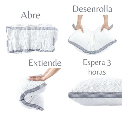 Almohada Memory Foam Set 2 Piezas Ajustable Suave Ergonomica