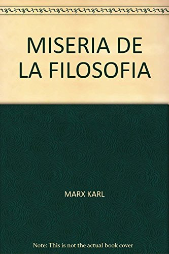 Libro Miseria De La Filosofía De Karl Marx Ed: 1