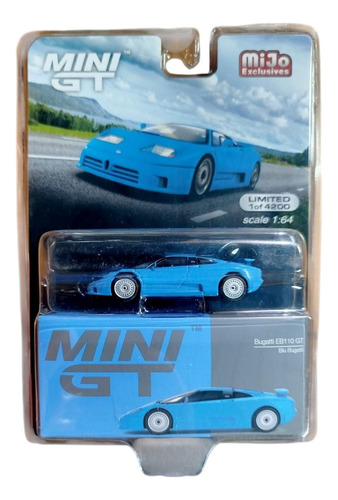 Mini Gt Bugatti Eb110 Gt Azul Acero