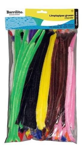 C/30 Limpiapipas Grueso Colores Estándar - Barrilito P0 /vc