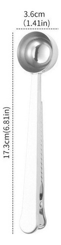 Clm Cuchara Con Clip De Acero Inoxidable, 5 Unidades,