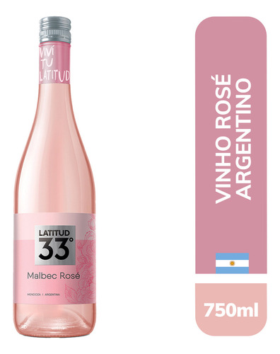 Vinho Latitud 33 Malbec Rosé 750 Ml