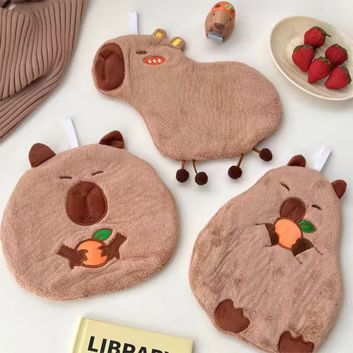 Toalla Para Mano Infantil Bebé Secado Rápido Diseño Capibara Capibara Dormilon