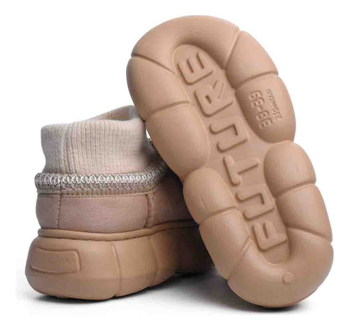 Pantufla Mujer Cerrada Corderito Invierno Importada 370