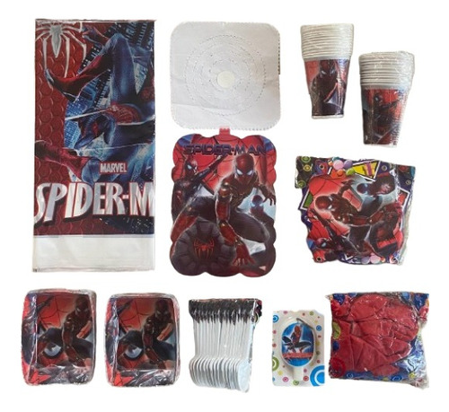 Kit Decoracion Fiesta Infantil Spiderman Hombre Araña