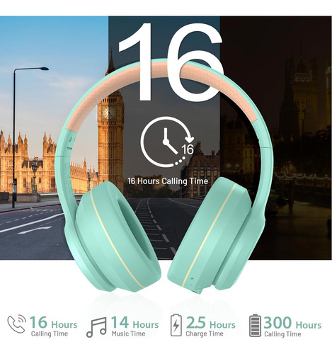 Auricular Inalambrico Bluetooth Estereo Hifi - Verde