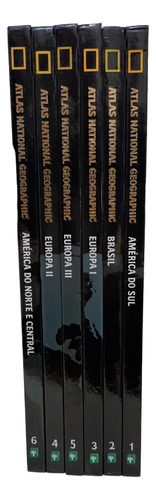 Combo 6 Volumes 1 Ao 6 Coleção Atlas National Geographic - Sem Uso (Usado)