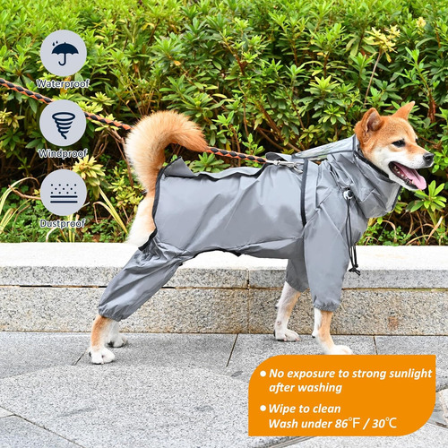 Impermeable Para Perros Avont - Impermeable Con Transpare...