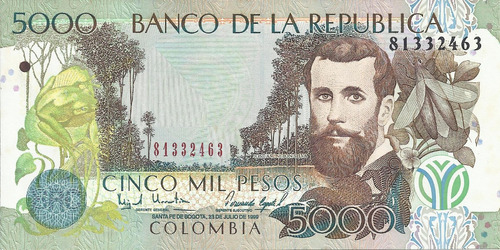 Colombia 5000 Pesos 23 Julio 1999