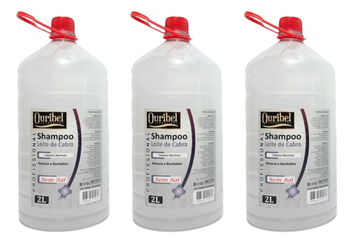 Shampoo Ouribel 2000ml Leite De Cabra - Kit C/3un
