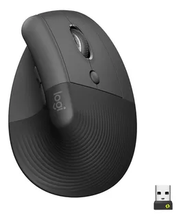 Mouse Logitech Lift Inalámbrico Ergo M575 Sensor Óptico Color Grafito