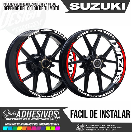 Calcomanias Reflectivas Para Rin 17 De Moto Suzuki