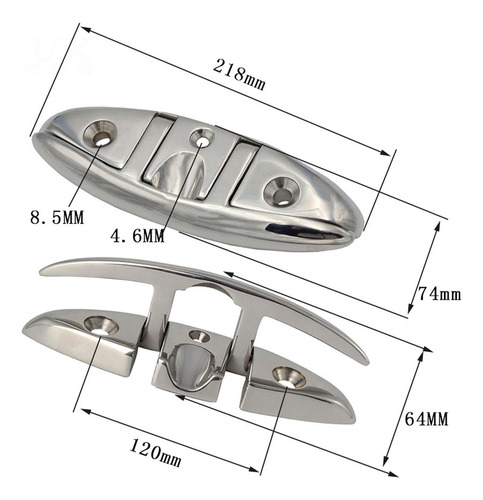 Barco Dock Cleat Flip Up Sturdy Marine Marine 8 Pulgadas