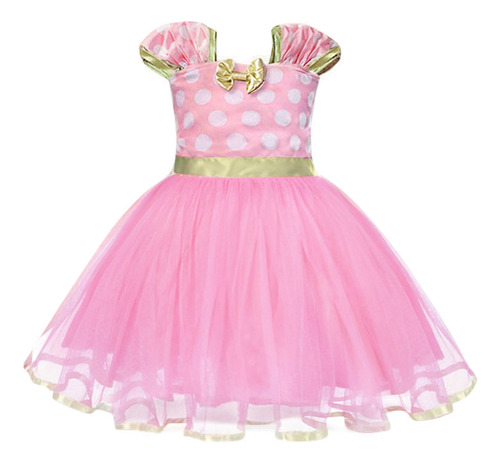 Vestido De Lunares Performance Minnie Mouse Para Niños