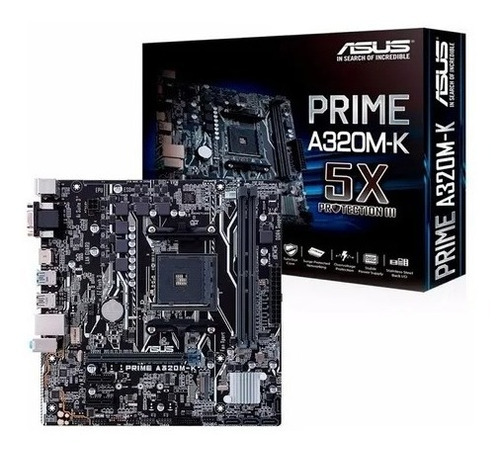 Imagen 1 de 5 de Mother Asus Prime A320m-k Ryzen 2da Gen Ready M-atx