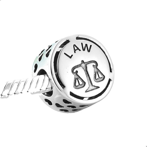 Lindo Charm De Profesión Law (ley) Plata S925