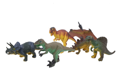 Modelo De Dinosaurio Para Niños 6pcs Juguete Estimulado Alta