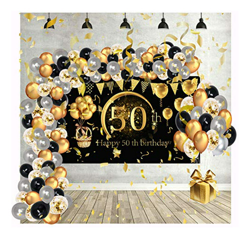 Decoración De Cumpleaños Número 50 Para Mujeres Y Hombres - 