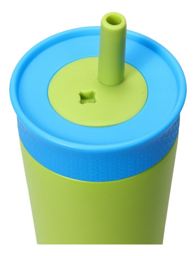 Vaso De Acero Inoxidable Con Pajita De Doble Pared De 12 Oz