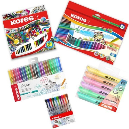 Kit Imaginar Color, Plumon, Resaltador,rotulador Y Boligrafo