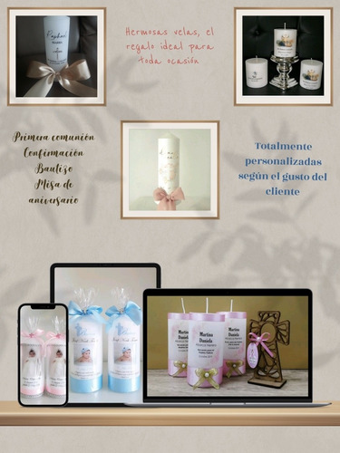 Imagen 4 de 10 de Recuerdos: Velas Para Misa, Bautizo, Comunión, Confirmación,