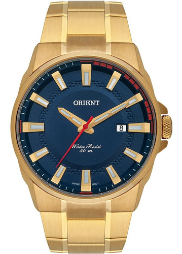 Relógio Orient Masculino Mgss1189 D1kx Dourado Azul