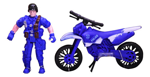 Moto De Juguete Rescue Team Policia Con Moto (25032)