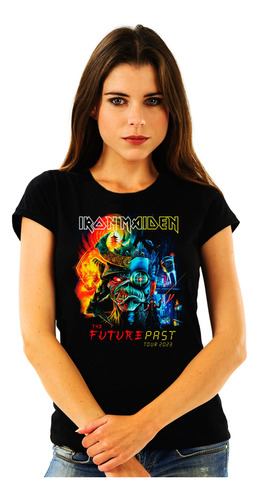 Polera Mujer Iron Maiden The Future Past Tour Metal Abominat