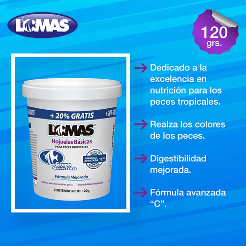 Lote 12 Alimento Hojuelas Básicas Lomas 120gr