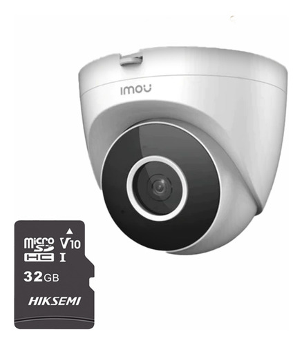 Imou Cámara Turret Se Ip Ipc-t22en-plus-32 Domo Wifi 2 Megapíxeles Micrófono Integrado Ir De 30 Metros Detección De Humanos Notificaciones Uso Interior Con Microsd 32gb T22en Fácil Instalación Cctv 