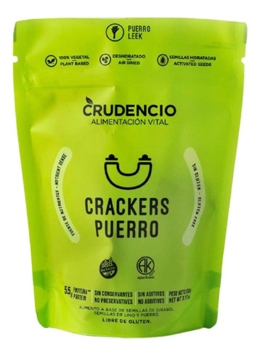 Crackers De Puerro Raw  Crudencio 90g