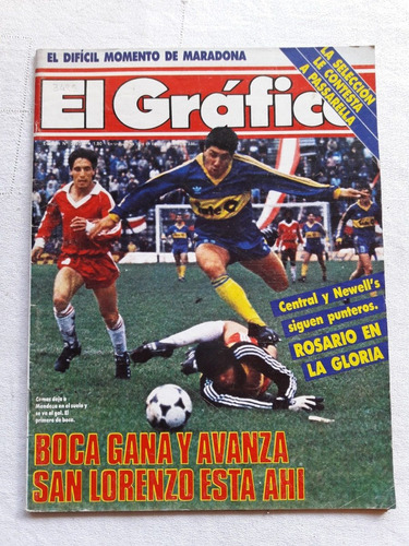 El Grafico Nº 3495 Septiembre 1986 Maradona Boca San Lorenz