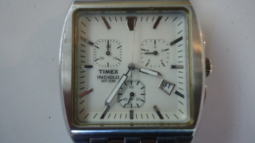 Relógio Timex Indiglo Wr 50m Chronograph Esporte Luxo
