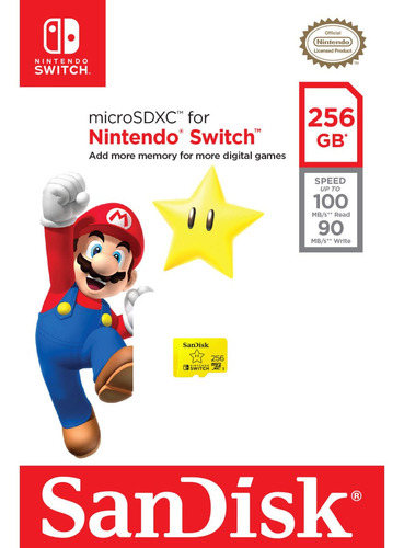 Sandisk Memoria Micro Sd 256gb 4k Nintendo Switch