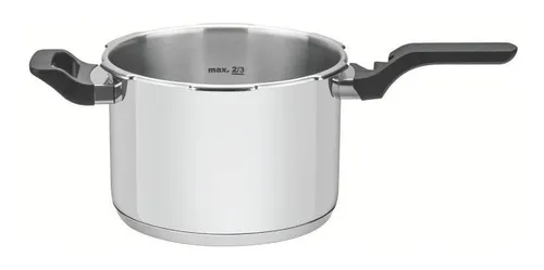 Olla a presión Tramontina Brava de acero inoxidable con triple fondo, 22 cm y 6 L