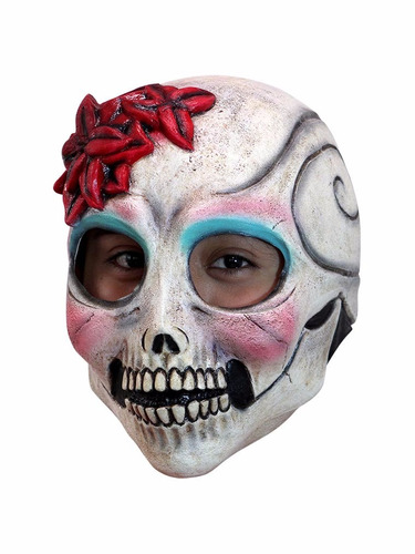 Máscara De Látex La Señorita Calavera Esqueleto Catrina